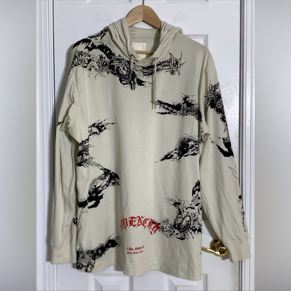 Givenchy MEN’S GOTHIC OVERSIZED HOODIE Size SMALL VGC Made in Portugal